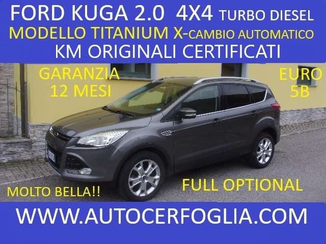 Ford Kuga II 2.0 tdci Titanium X 4wd 163cv powershift, del 2014, 119.987 km, in vendita a Samolaco (SO)