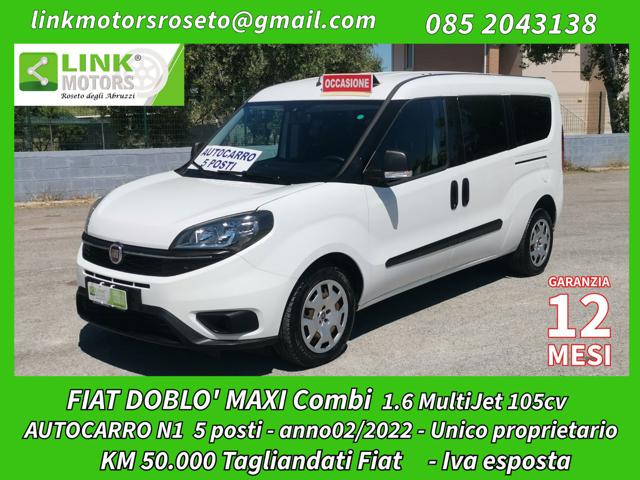 Fiat Doblo MAXI COMBI 5posti N1 1.6 MJT 105CV /+IVA/Tagliandi usato a ROSETO DEGLI ABRUZZI