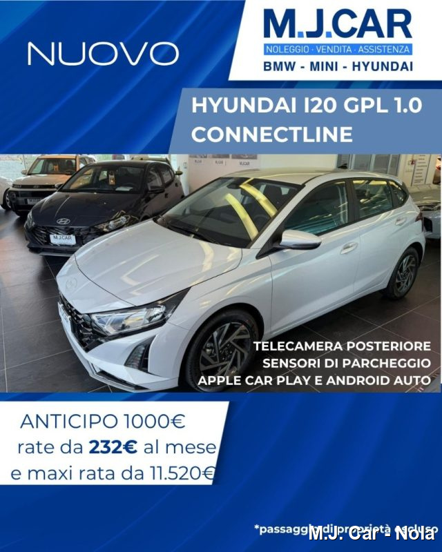 Hyundai i20 1.0 T-GDI ConnectlineLumenGreyGPL nuovo a NOLA