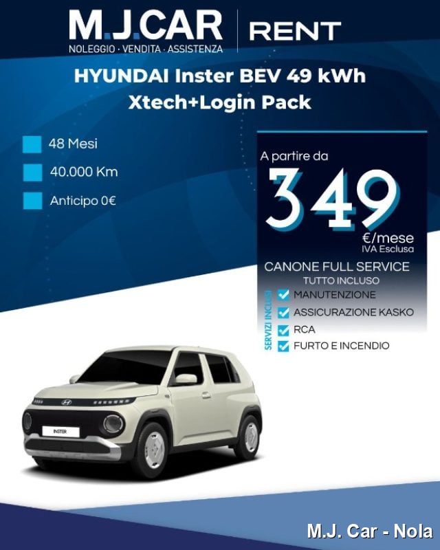 Hyundai Inster BEV 49 kWh Xtech+Login Pack, in vendita a Nola (NA)
