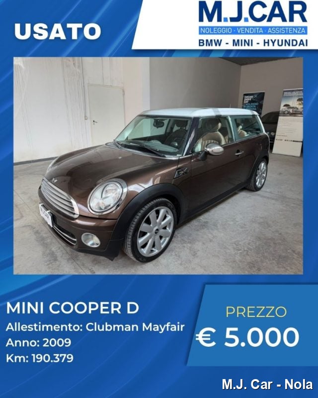 MINI Clubman 1.6 Cooper D Clubman Mayfair, del 2009, 190.500 km, in vendita a Nola (NA)