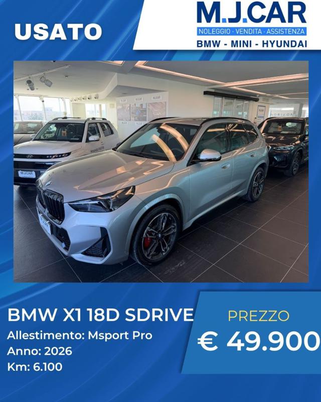 BMW X1 sDrive 18d MSport Pro, del 2026, 6.100 km, in vendita a Nola (NA)
