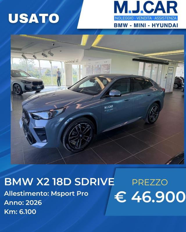 BMW X2 sDrive 18d Msport Pro, del 2026, 6.100 km, in vendita a Nola (NA)
