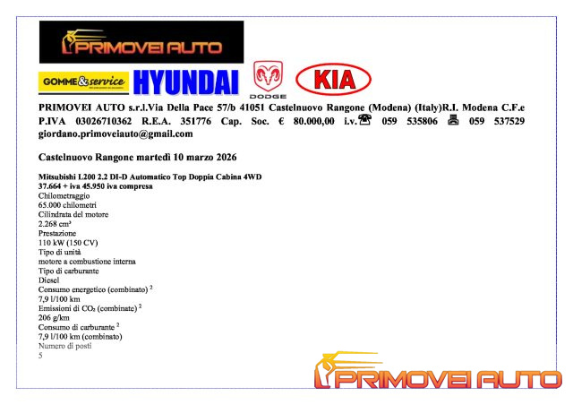 Mitsubishi L200 2.3 D Doppia Cabina 4x4 - foto 3 di 4