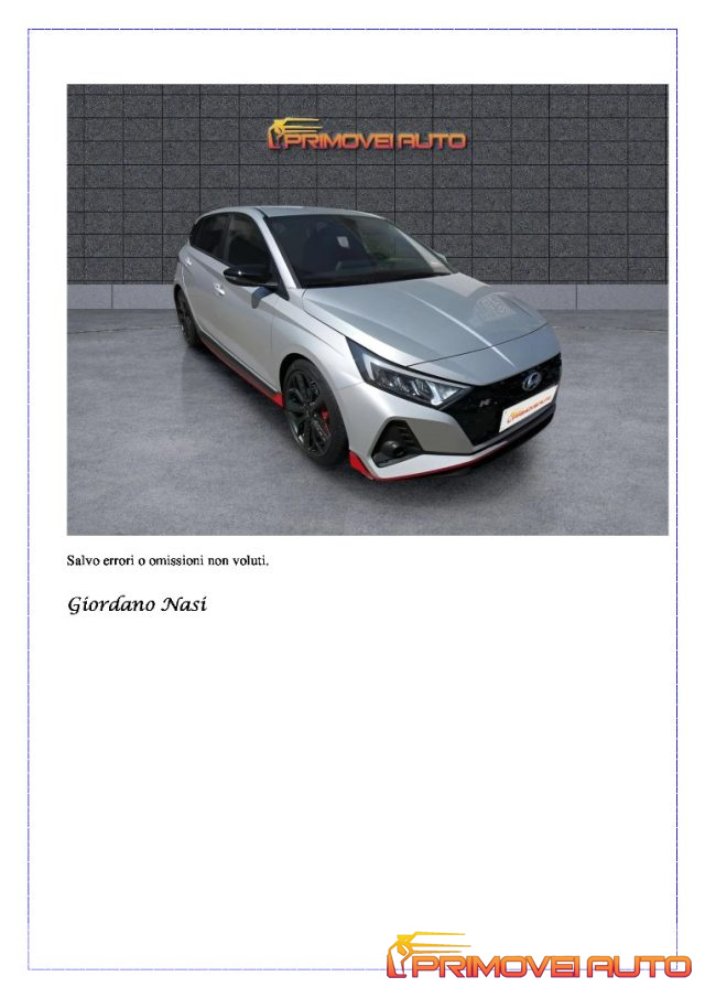Hyundai i20 N 1.6 T-GDI MT N-Performance usato a CASTELNUOVO RANGONE