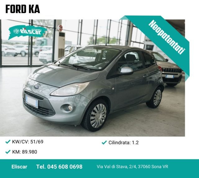Ford Ka+ 1.2 8V 69CV, del 2013, 89.980 km, in vendita a Sona (VR)